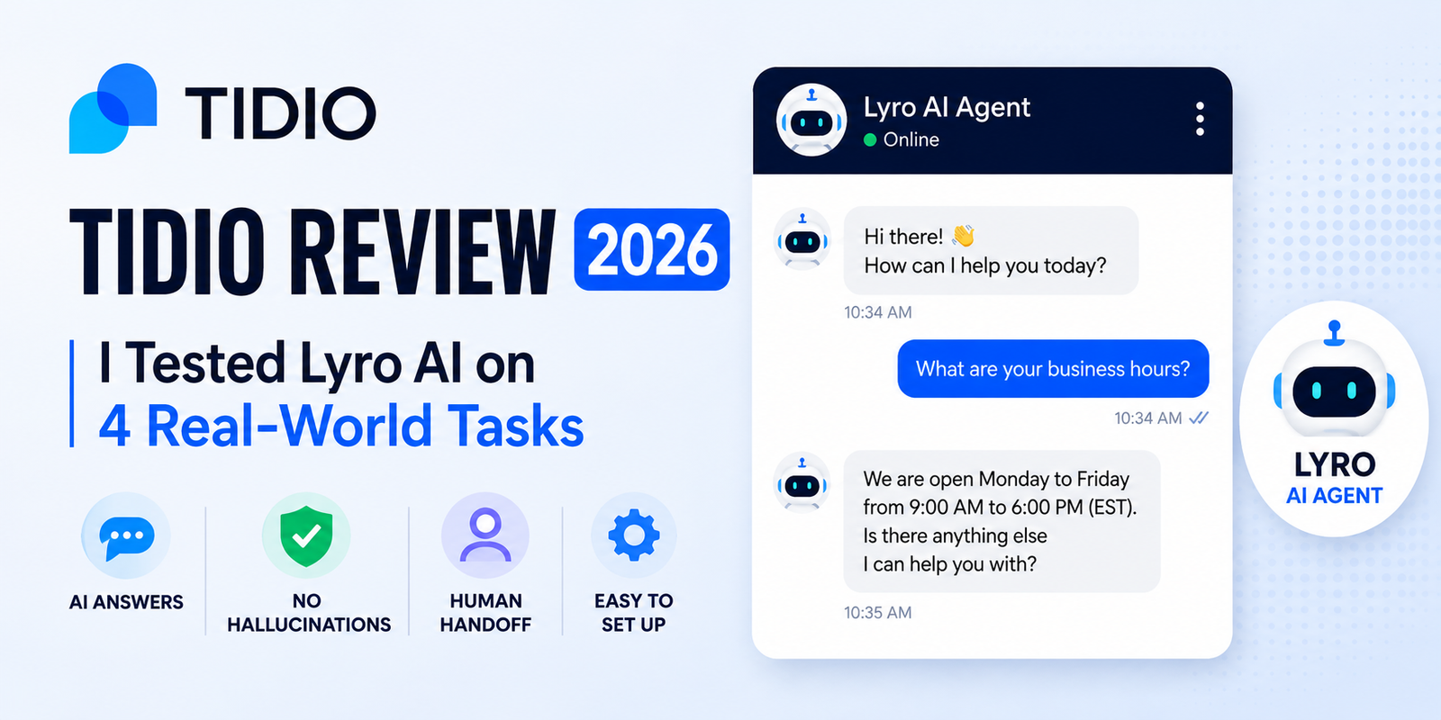 Tidio Review 2026: I Tested Lyro AI on 4 Real-World Tasks