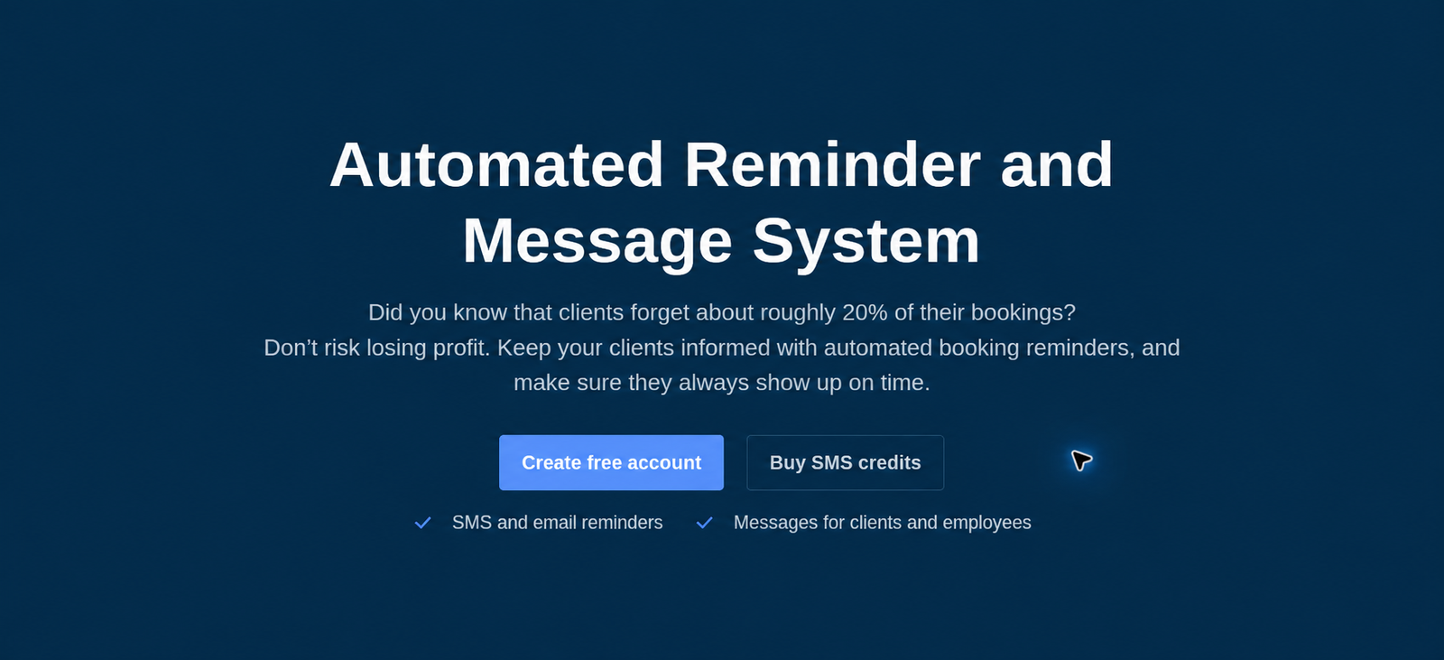 Reservio automated appointment reminders and customer messages