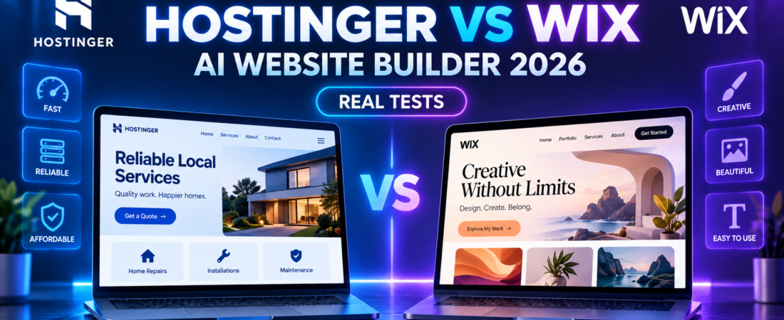 Hostinger vs Wix AI Website Builder 2026: I Tested Both on Real Projects
