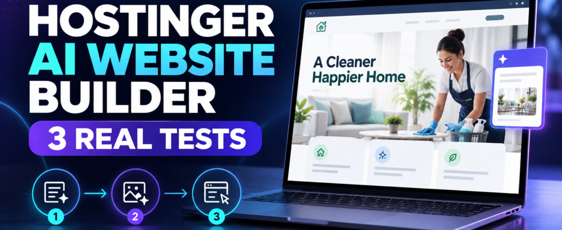 Hostinger AI Website Builder Review 2026: I Built a Small Business Site in 3 Tests
