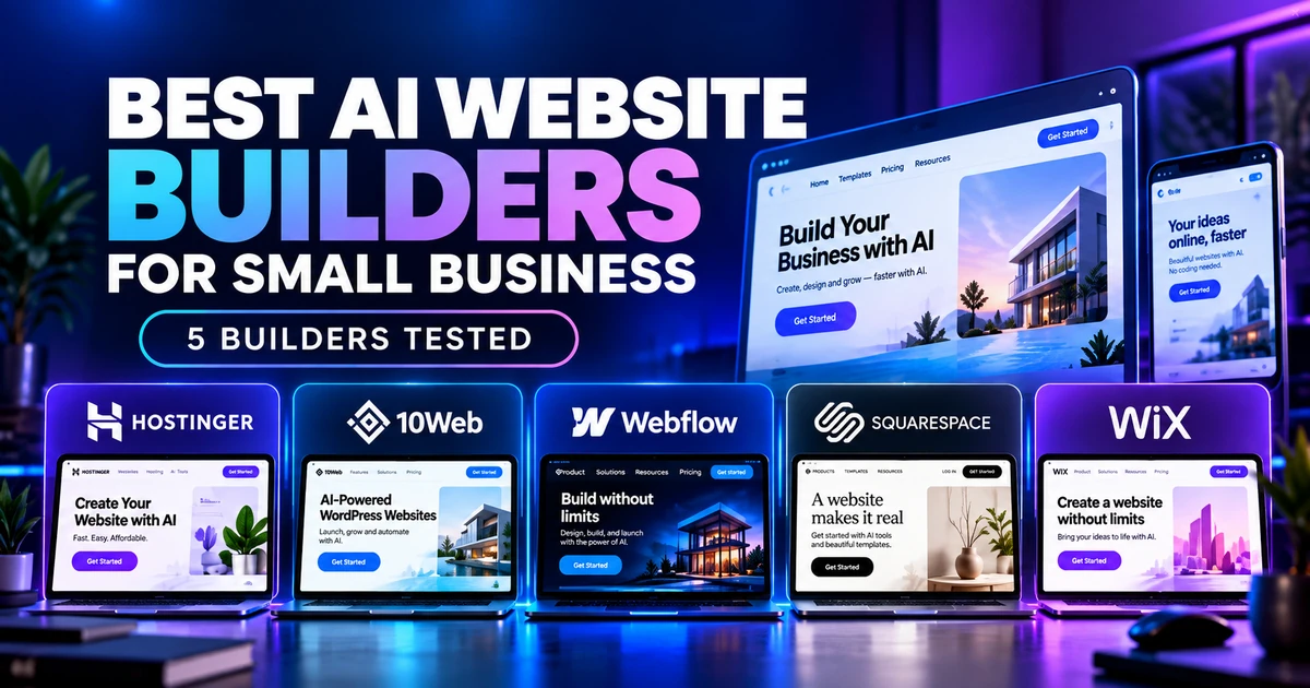 Best AI Website Builders for Small Business in 2026: 5 Builders Tested